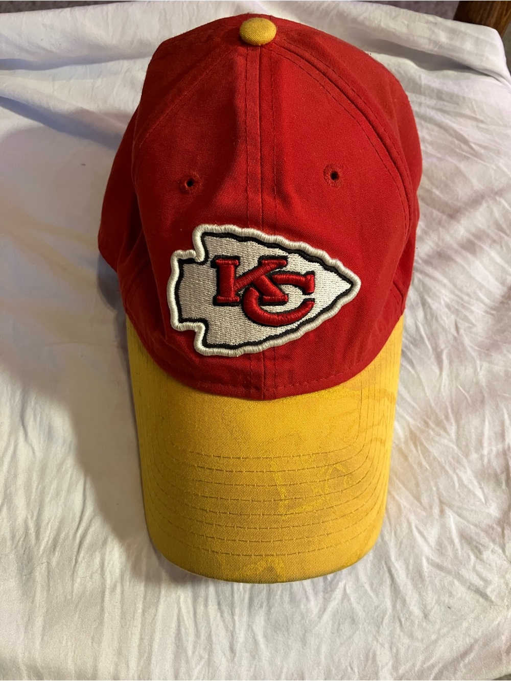 New Era Kansas City Chiefs Red and Yellow Adjustable Hat